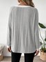 Women Plain Long Sleeve Tee T-shirt Crew Neck Casual Spring/Fall Top