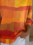 Women Abstract Printing Spring/Fall Casual Long Sleeve Crew Neck Sweater
