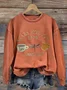 Women Text Letters Crew Neck Printing Casual Spring/Fall Long Sleeve Sweatshirt