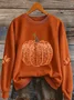 Women Maple Leaf Crew Neck Printing Casual Spring/Fall Long Sleeve Sweatshirt