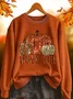 Women Text Letters Crew Neck Printing Casual Spring/Fall Long Sleeve Sweatshirt