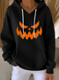 Women Halloween (pumpkin) Spring/Fall Printing Long Sleeve Casual Daily Hoodie