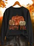 Women Text Letters Crew Neck Printing Casual Spring/Fall Long Sleeve Sweatshirt