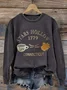 Women Text Letters Crew Neck Printing Casual Spring/Fall Long Sleeve Sweatshirt