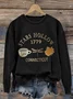 Women Text Letters Crew Neck Printing Casual Spring/Fall Long Sleeve Sweatshirt