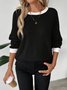 Women Plain Long Sleeve Tee T-shirt Crew Neck Casual Spring/Fall Top