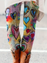 Women Heart/Cordate Casual All Season Printing Long Leggings