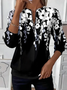 Women Floral Crew Neck Printing Casual Spring/Fall Long Sleeve Sweatshirt