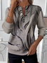 Women Abstract Crew Neck Printing Casual Spring/Fall Long Sleeve Sweatshirt