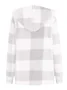Women Spring/Fall Outerwear Vintage Split Joint Plaid Long Sleeve Hooded Jacket