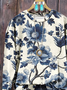 Women Floral Crew Neck Printing Casual Spring/Fall Long Sleeve Sweatshirt