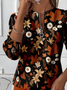 Women Floral Crew Neck Printing Casual Spring/Fall Long Sleeve Sweatshirt