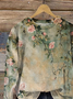 Women Floral Crew Neck Printing Casual Spring/Fall Long Sleeve Sweatshirt