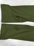 Women Plain Long Sleeve Tee T-shirt Crew Neck Split Joint Vintage Spring/Fall Top