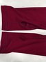Women Plain Long Sleeve Tee T-shirt Crew Neck Split Joint Vintage Spring/Fall Top