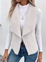 Plain Casual Regular Fit New Autumn And Winter Fashion Casual Simple Sleeveless Versatile Jacket Vest