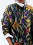 Women Floral Printing Spring/Fall Casual Long Sleeve Crew Neck Sweater