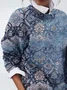 Women Floral Printing Spring/Fall Casual Long Sleeve Crew Neck Sweater
