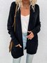 Women Plain Spring/Fall Cover-up Vintage Split Joint Lightweight Cardigan