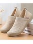 All Season Mesh Fabric Plain Shallow Flyknit slip-on comfortable flat shoes for mothers with soft soles