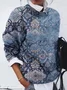 Women Floral Printing Spring/Fall Casual Long Sleeve Crew Neck Sweater