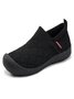 All Season Mesh Fabric Plain Shallow Flyknit slip-on comfortable flat shoes for mothers with soft soles