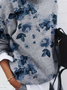Women Abstract Printing Spring/Fall Casual Long Sleeve Crew Neck Sweater