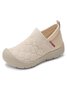 All Season Mesh Fabric Plain Shallow Flyknit slip-on comfortable flat shoes for mothers with soft soles