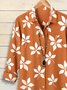 Women Floral Long Sleeve Shirt Spring/Fall Buckle Shirt Collar Regular Sleeve Daily Casual Top