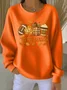 Women Maple Leaf Crew Neck Casual Spring/Fall Long Sleeve Sweatshirt