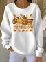 Women Maple Leaf Crew Neck Casual Spring/Fall Long Sleeve Sweatshirt