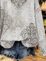 Women Floral Crew Neck Printing Casual Spring/Fall Long Sleeve Sweatshirt