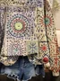 Women Abstract Crew Neck Printing Casual Spring/Fall Long Sleeve Sweatshirt