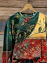 Women Floral Crew Neck Printing Casual Spring/Fall Long Sleeve Sweatshirt
