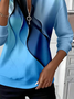 Women Abstract Crew Neck Printing Casual Spring/Fall Long Sleeve Sweatshirt