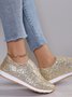 All Season Plain Street Shallow Sequined Rhinestone Elastic Casual Shoes