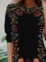 Women Floral Long Sleeve Tee T-shirt Crew Neck Casual Spring/Fall Tunic Top