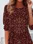Women Floral Long Sleeve Tee T-shirt Crew Neck Casual Spring/Fall Tunic Top