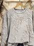 Women Floral Crew Neck Printing Casual Spring/Fall Long Sleeve Sweatshirt