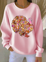Women Turkey Crew Neck Casual Spring/Fall Long Sleeve Sweatshirt