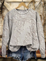 Women Floral Crew Neck Printing Casual Spring/Fall Long Sleeve Sweatshirt