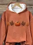 Women Halloween Pumpkin Maple Leaf Spring/Fall Printing Long Sleeve Casual Daily Hoodie