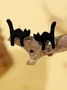Halloween Earrings Horror Funny Skull Spider Pumpkin Ghost Black Cat Earrings Real Gold Electroplated Jewelry Earrings