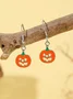 Halloween Earrings Horror Funny Skull Spider Pumpkin Ghost Black Cat Earrings Real Gold Electroplated Jewelry Earrings
