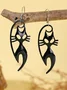 Halloween Earrings Horror Funny Skull Spider Pumpkin Ghost Black Cat Earrings Real Gold Electroplated Jewelry Earrings