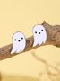 Halloween Earrings Horror Funny Skull Spider Pumpkin Ghost Black Cat Earrings Real Gold Electroplated Jewelry Earrings