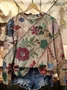 Women Floral Crew Neck Printing Casual Spring/Fall Long Sleeve Sweatshirt