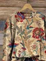 Women Floral Crew Neck Printing Casual Spring/Fall Long Sleeve Sweatshirt