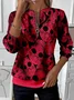 Women Skull Crew Neck Printing Casual Spring/Fall Long Sleeve Sweatshirt