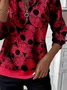 Women Skull Crew Neck Printing Casual Spring/Fall Long Sleeve Sweatshirt